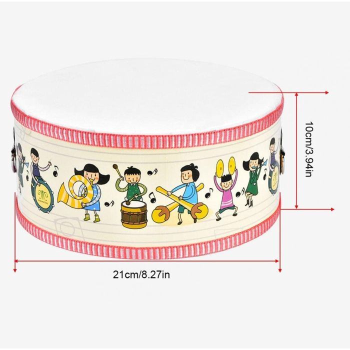 Instrumento de percusión - GIGICIAL - Tambor infantil - Madera - Compacto - Correa de transporte