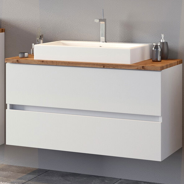 Bristol washbasin with basin, 100 cm, white