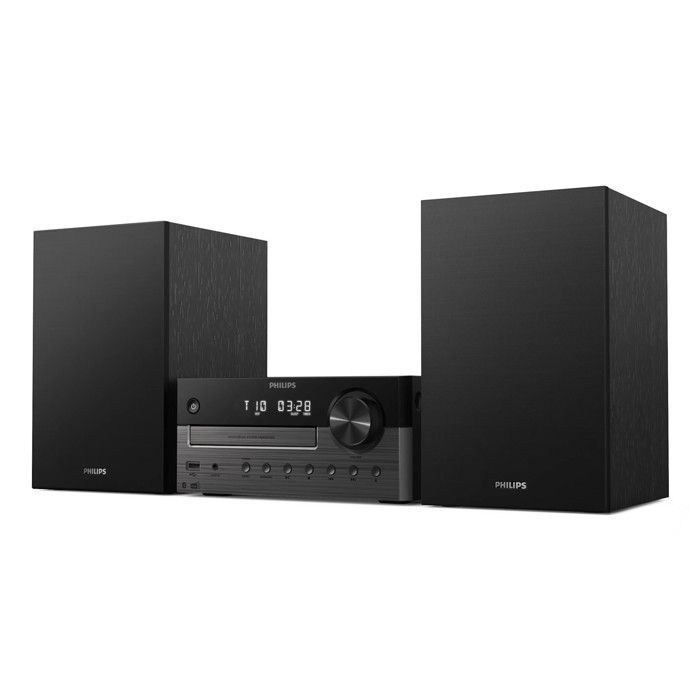 Philips TAM4505M2/12 Microsistema Hi-Fi 80W con Bluetooth, DAB+, CD, USB - Nero/Grigio