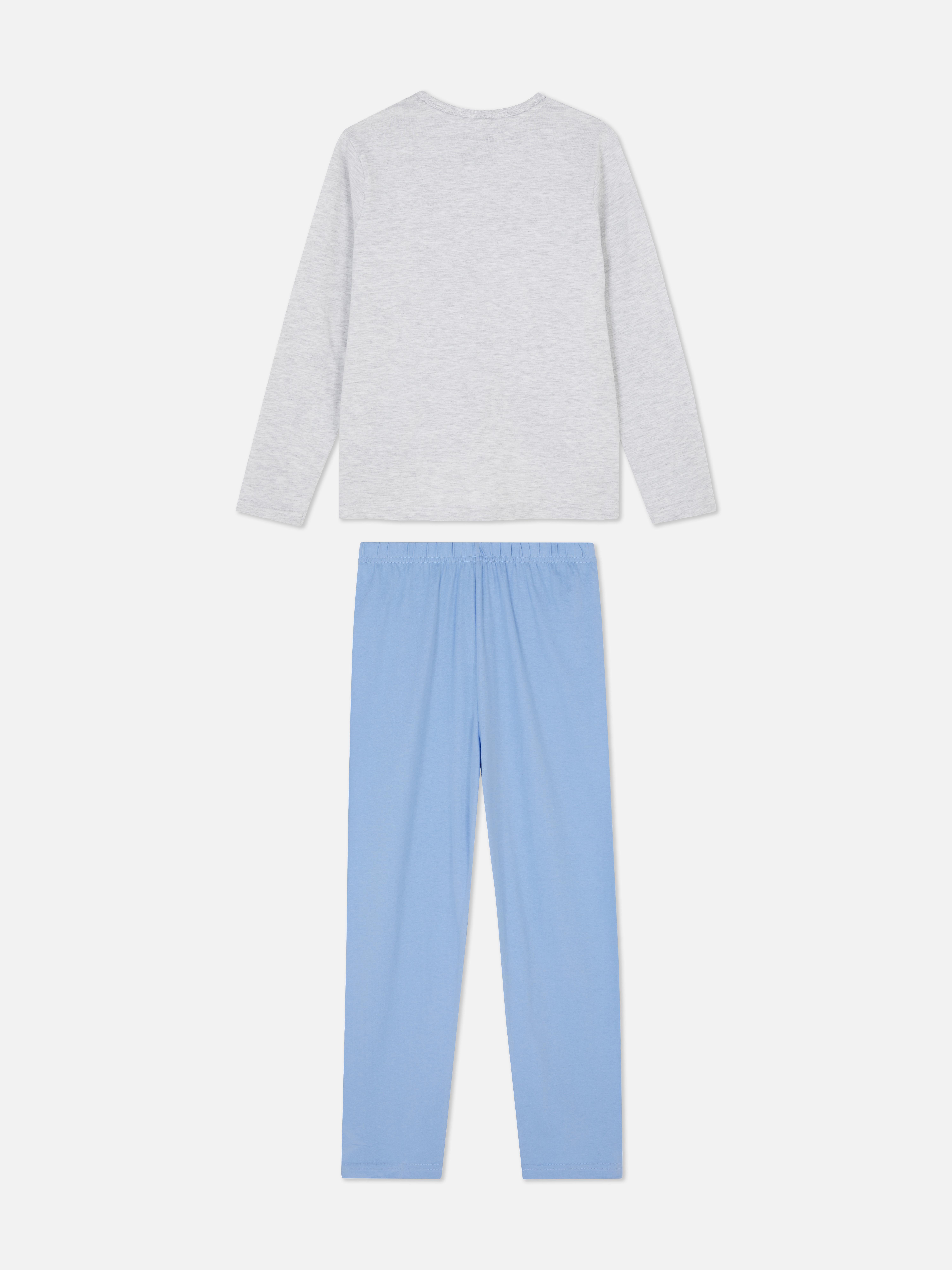 Pijamale cu mânecă lungă Disney Stitch Un set de pijamale Disney din două piese, cu un top cu mânecă lungă și pantaloni asortați