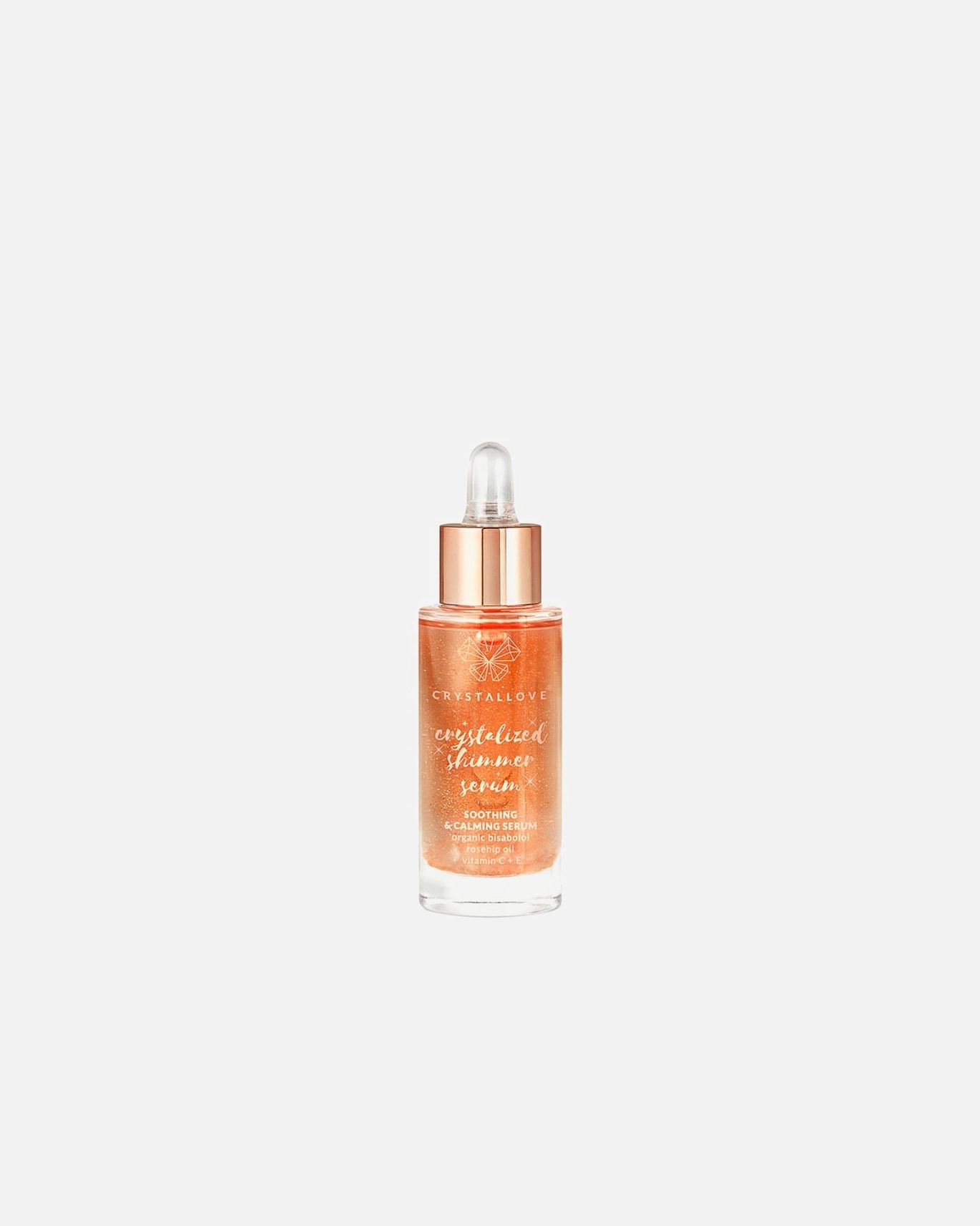 Crystallove mitrinošais serums ar rožu kvarca mirdzumu - 30 ml
