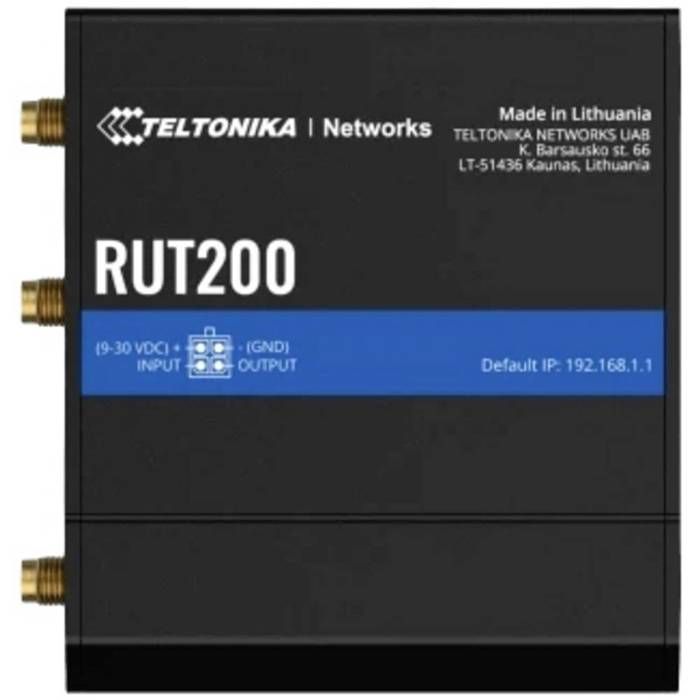 Router 4G LTE - Teltonika - RUT200 - 2 x RJ45 10/100 Mbps - Antenne SMA - Industriale compatto