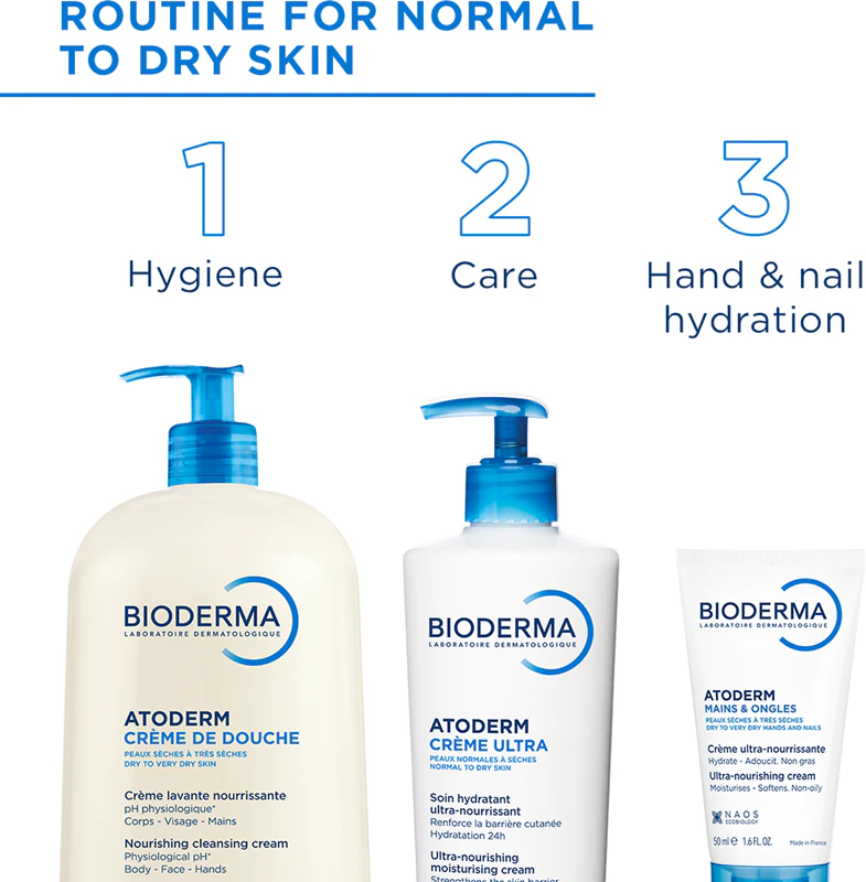 Creme de Banho Bioderma Atoderm: creme de banho nutritivo para pele normal, seca e sensível.