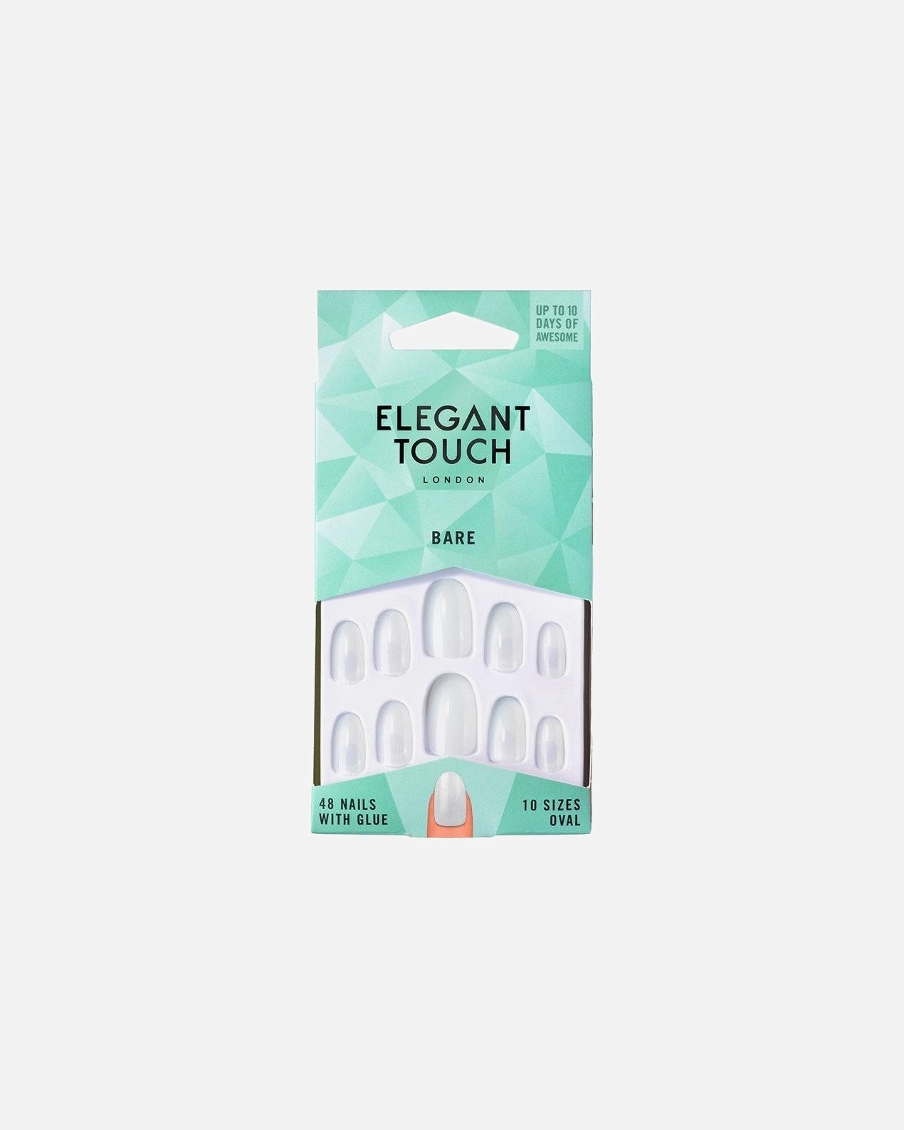 Umjetni nokti Elegant Touch, ovalni, neglazirani – 1 komad