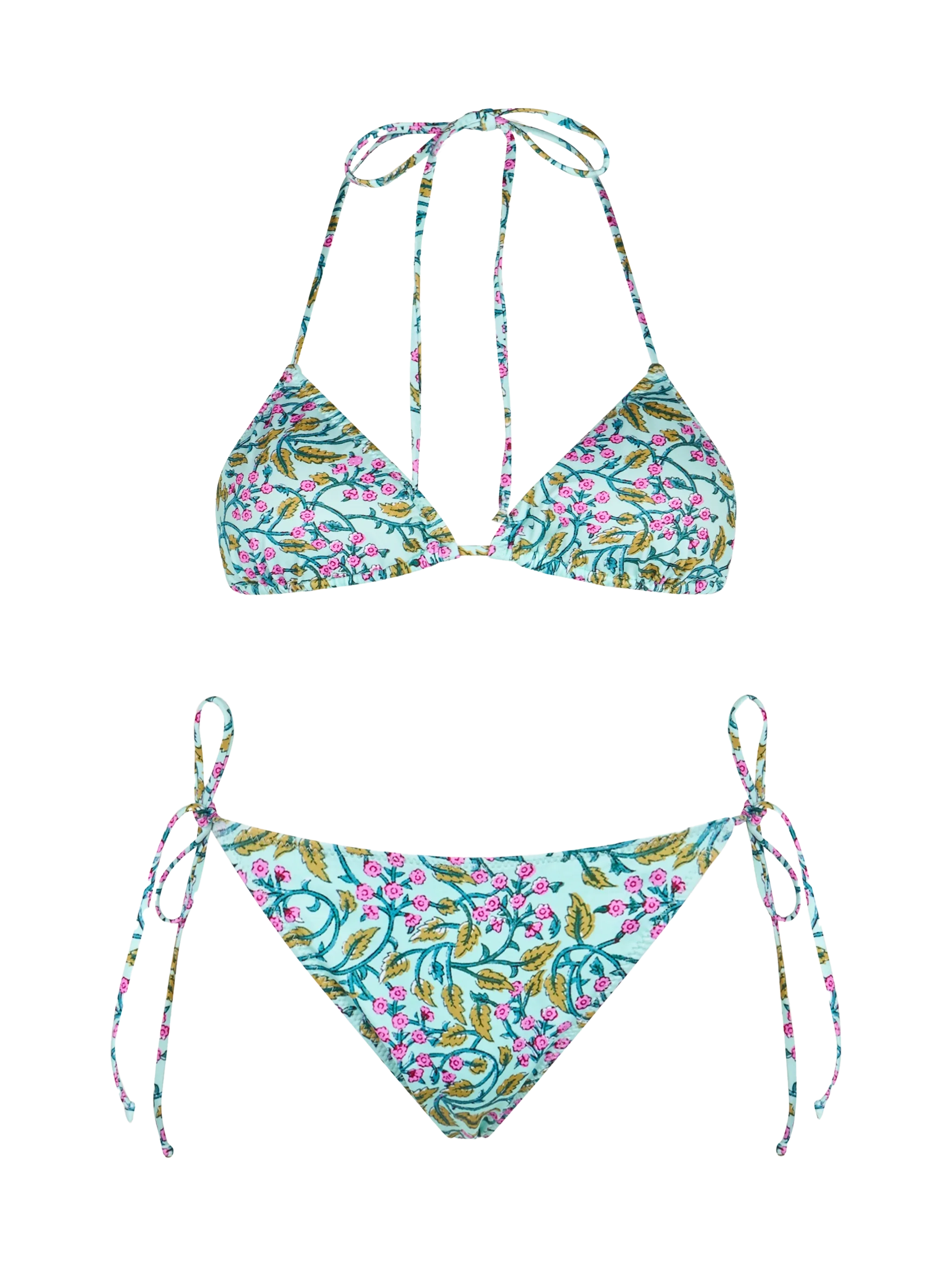 Leah Marielle damesbikini met driehoekig design en opvallende bloemen