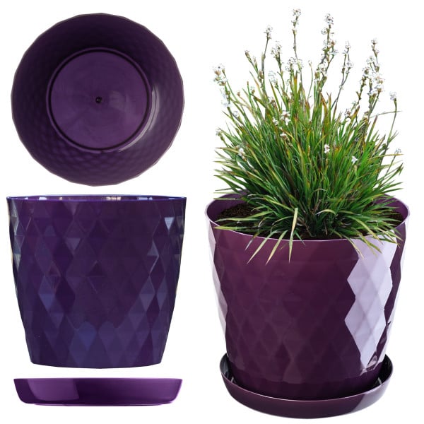 Doniczka Osłonka z Podstawką Donica 30cm 9x Kolor