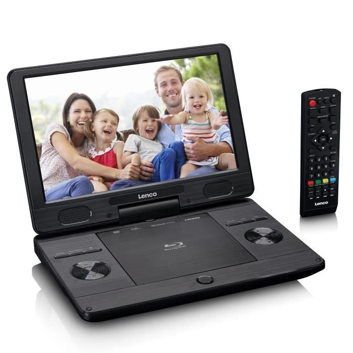 Lenco BRP-1150BK – Tragbarer 11,5-Zoll-DVD-/Blu-ray-Player mit USB- und SD-Kartensteckplätzen – Schwarz