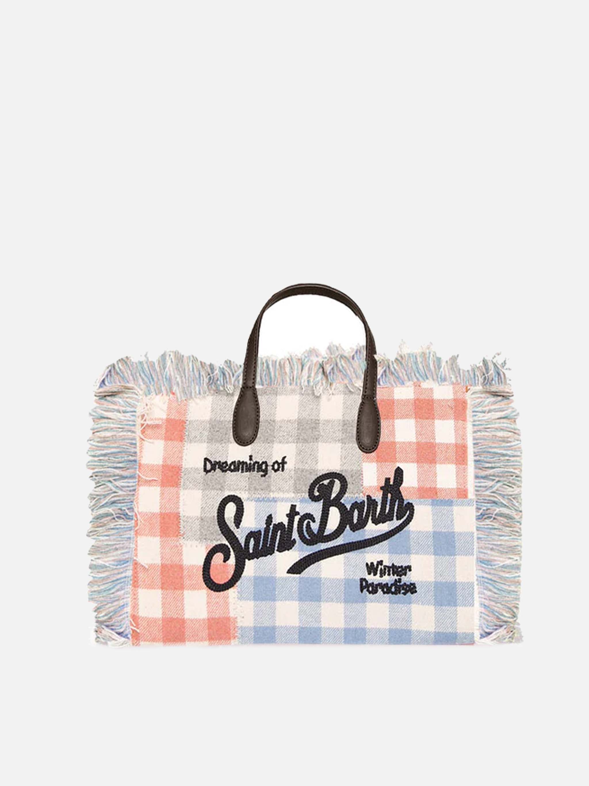 Colette handtas van wol met ruitpatroon