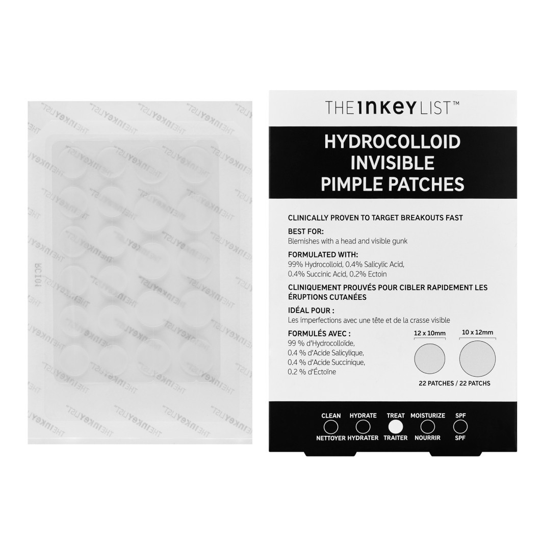 INKEY List Cerotti invisibili idrocolloidali anti-acne – 22 pezzi