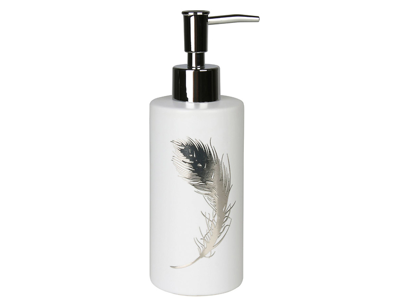 Dozownik do mydła ceramiczny Piume 300 ml biały