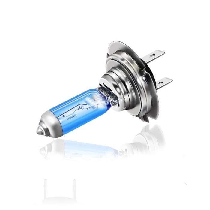 Bombilla para coche H7 6000K, blanca, efecto xenón, halógena, 55W, SUPER BLANCA, estándar francés, FIREROAD®