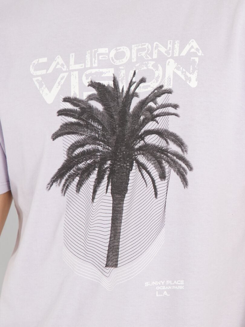 Camiseta de punto estampada - MORADA