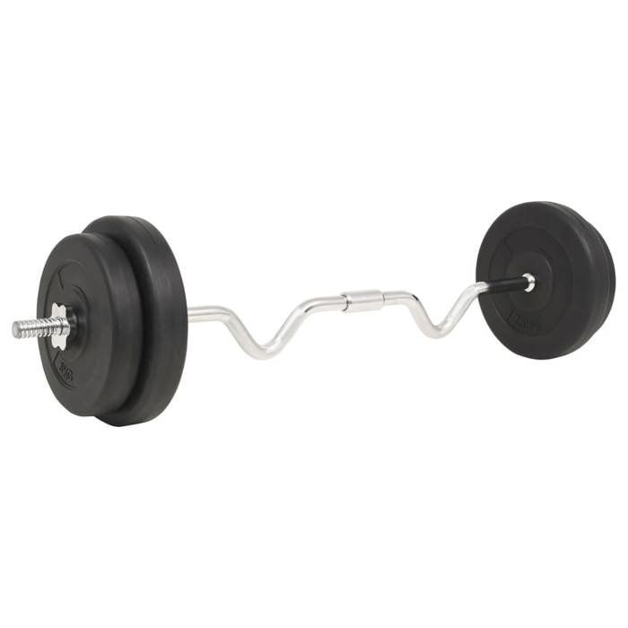 Juego de mancuernas vidaXL de 30 kg para entrenamiento de fuerza y fitness, barras y discos de peso 91399