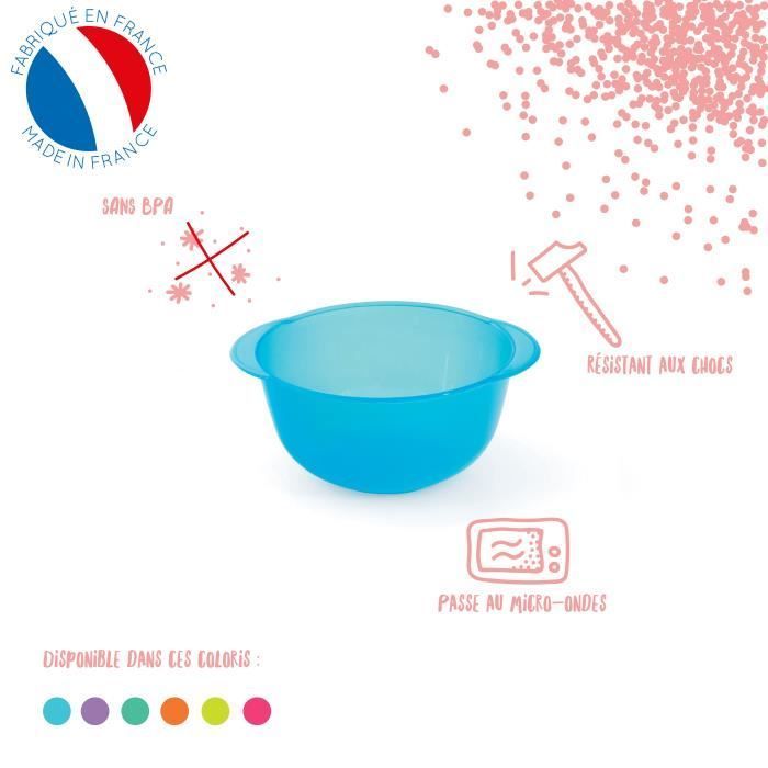 MILL'O BABY Mikrowellengeeignete Polypropylen-Schüssel 35 cl, durchscheinend lila