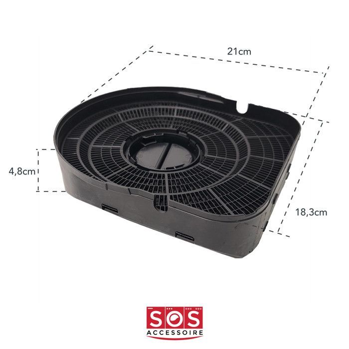 Cooker hood filter - ARISTON HOTPOINT - Type 200 - Activated carbon - White