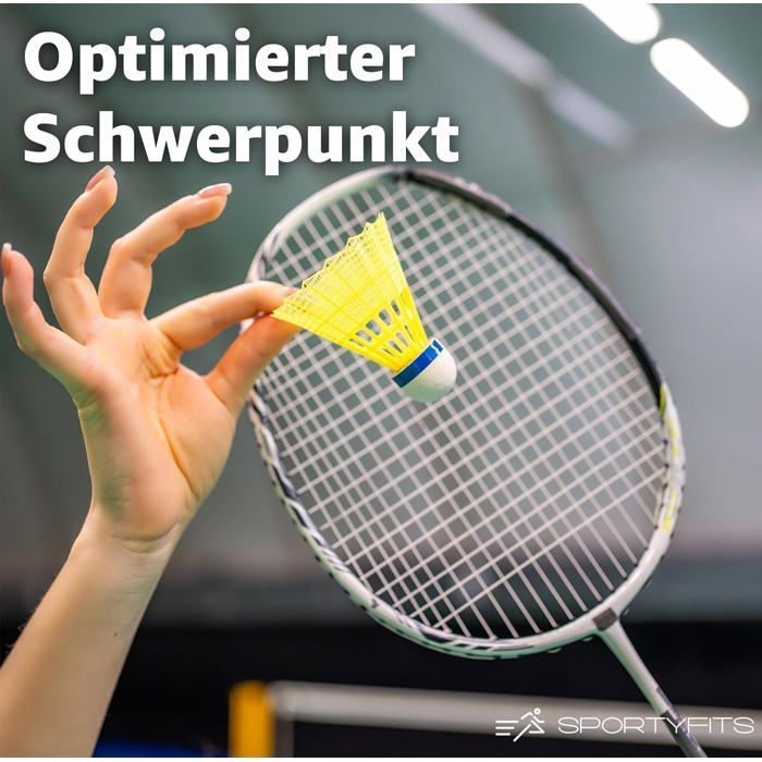 6x Volants de badminton jaunes - pour entraînement & compétition intérieur & extérieur