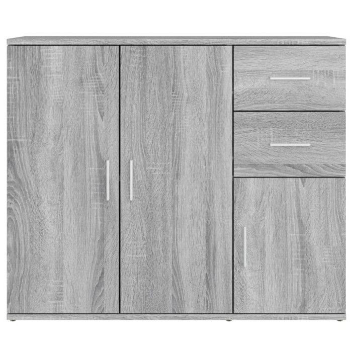 vidaXL Sonoma Grey Buffet 91x29,5x75 cm Samengesteld hout 823275