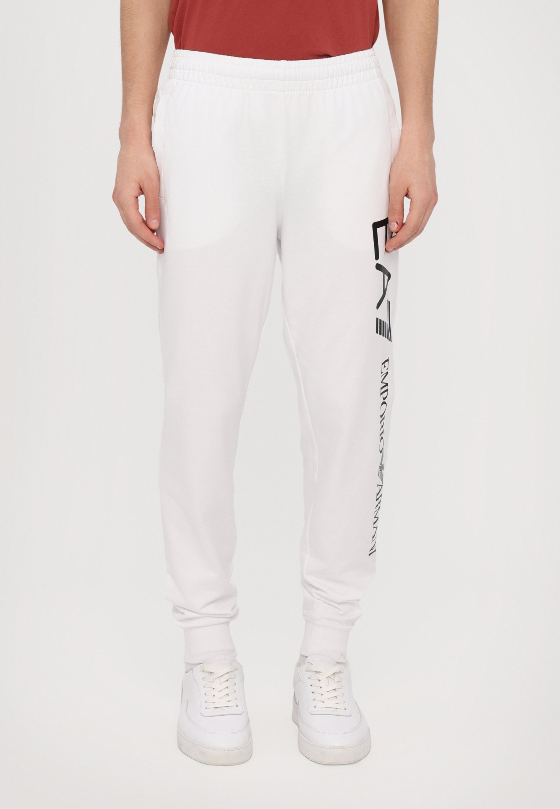 EA7 Emporio Armani BROEK - Trainingsbroek - wit/zwart