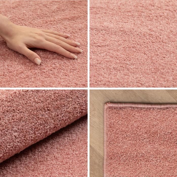 Alfombra moderna para salón - SIMPEX - Azalea - Rosa - 200 x 290 cm - 100 % polipropileno