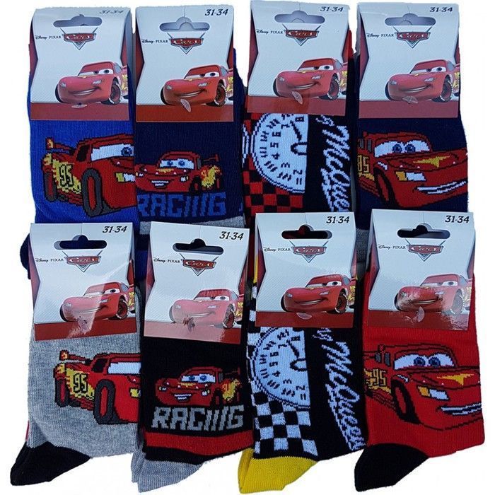 Calzini da bambino con licenza ufficiale - Confezione a sorpresa da 12 paia - Design Cars