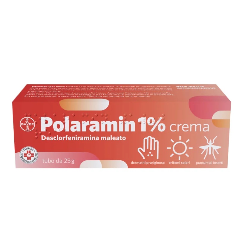 BAYER Polaramin 1 % crème contre la dermatite, maléate de deschlorphéniramine 25 g