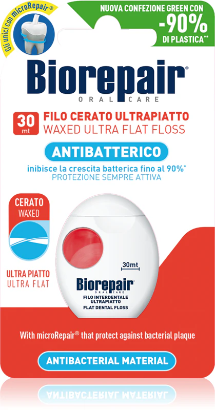 Biorepair Zahnseide, ungewachst, ultraflach, für empfindliche Zähne