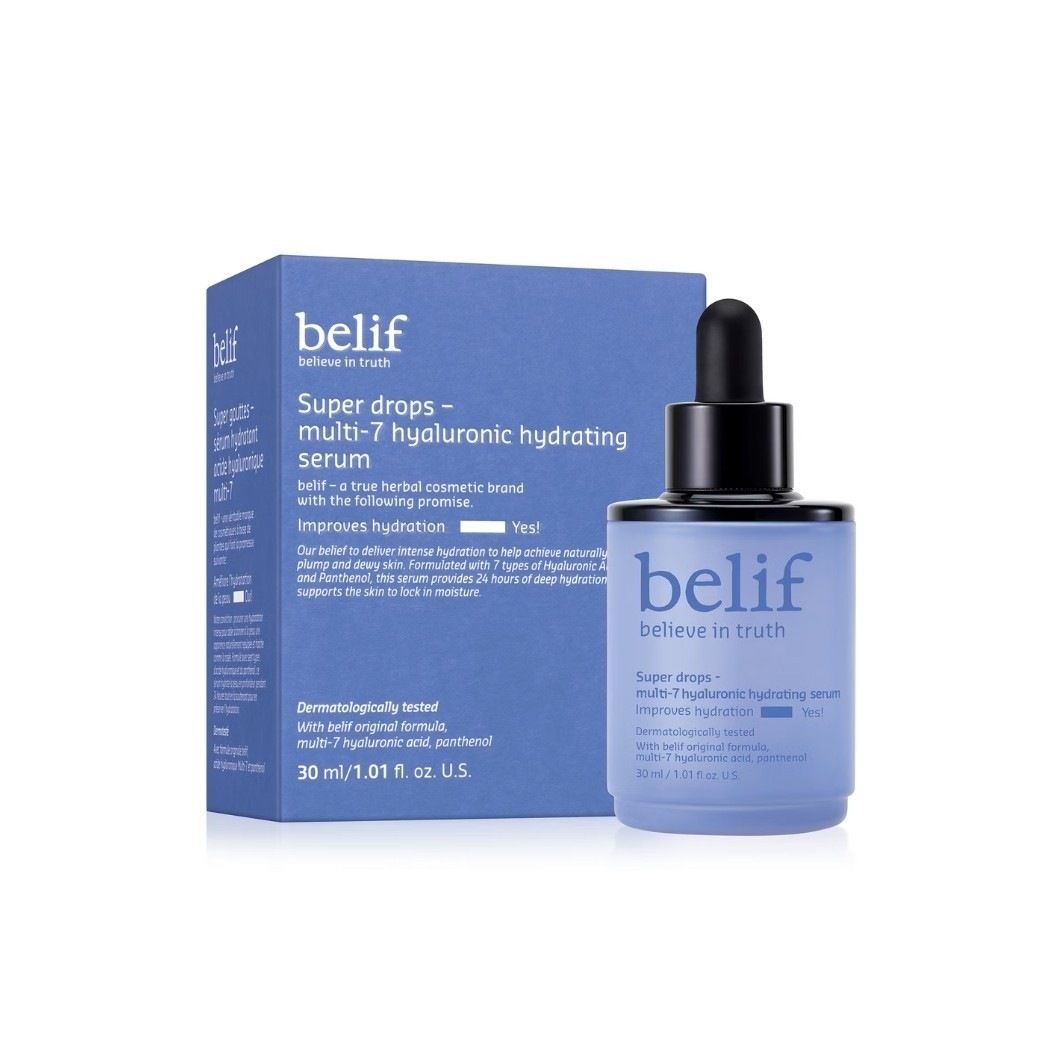 Sérum s kyselinou hyalurónovou Belif Aqua Bomb Super Drops – Multi 7 kyselina hyalurónová – 30 ml
