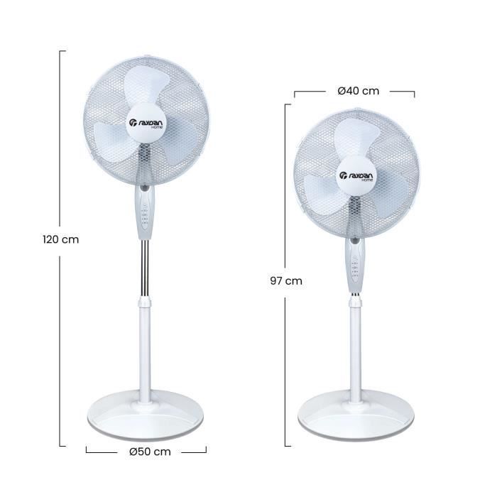 Ventilateur sur pied - THINIA HOME - Neos Comfort - Ø40cm - 40W - 3 Vitesses - Télécommande