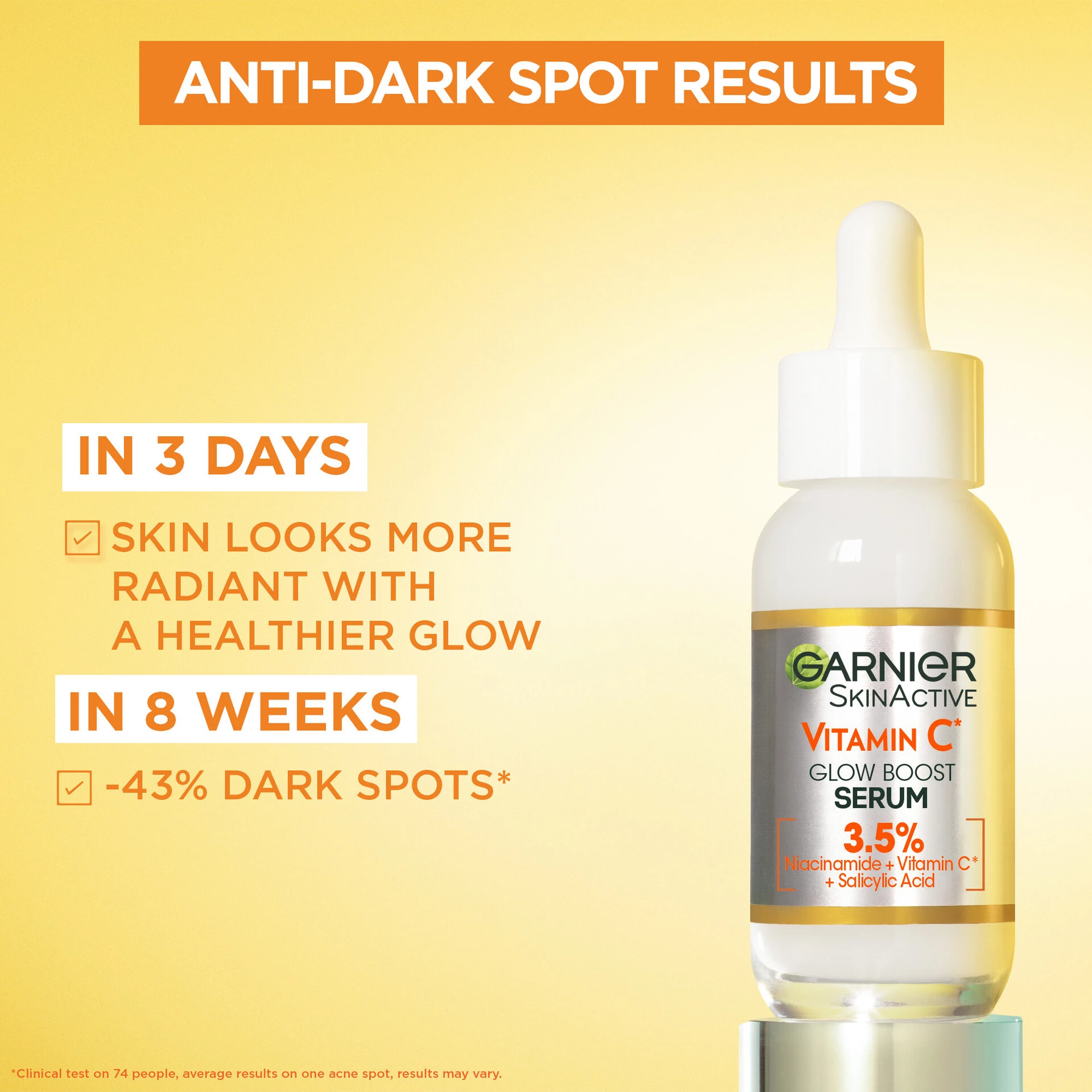 Ser facial Skin Active anti-pete cu vitamina C 30 ml - Garnier