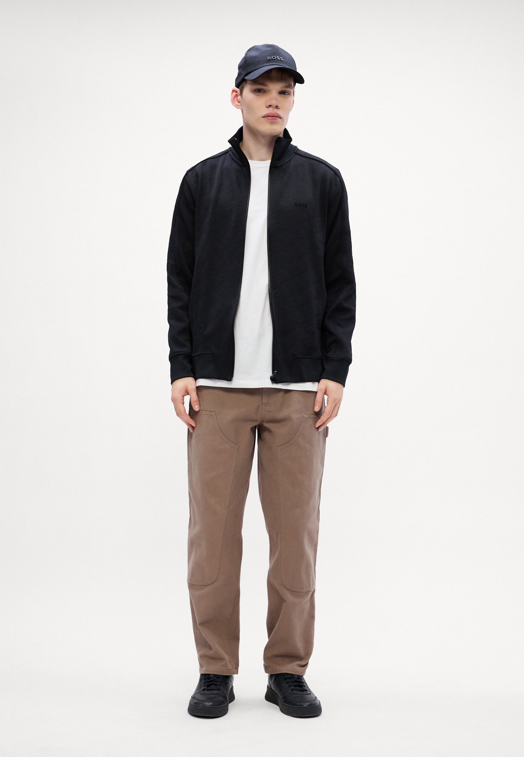 BOSS MIRROR - Mikina na zip - black