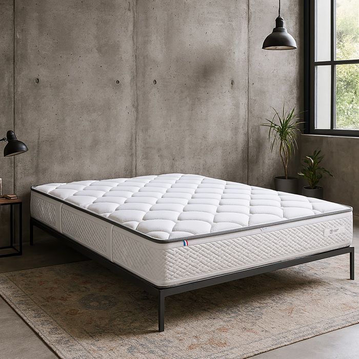 Matelas 160x200 cm,Iris,20cm,mémoire de forme,indépendance du couchage,face été/hiver fabrication PORTUGAL