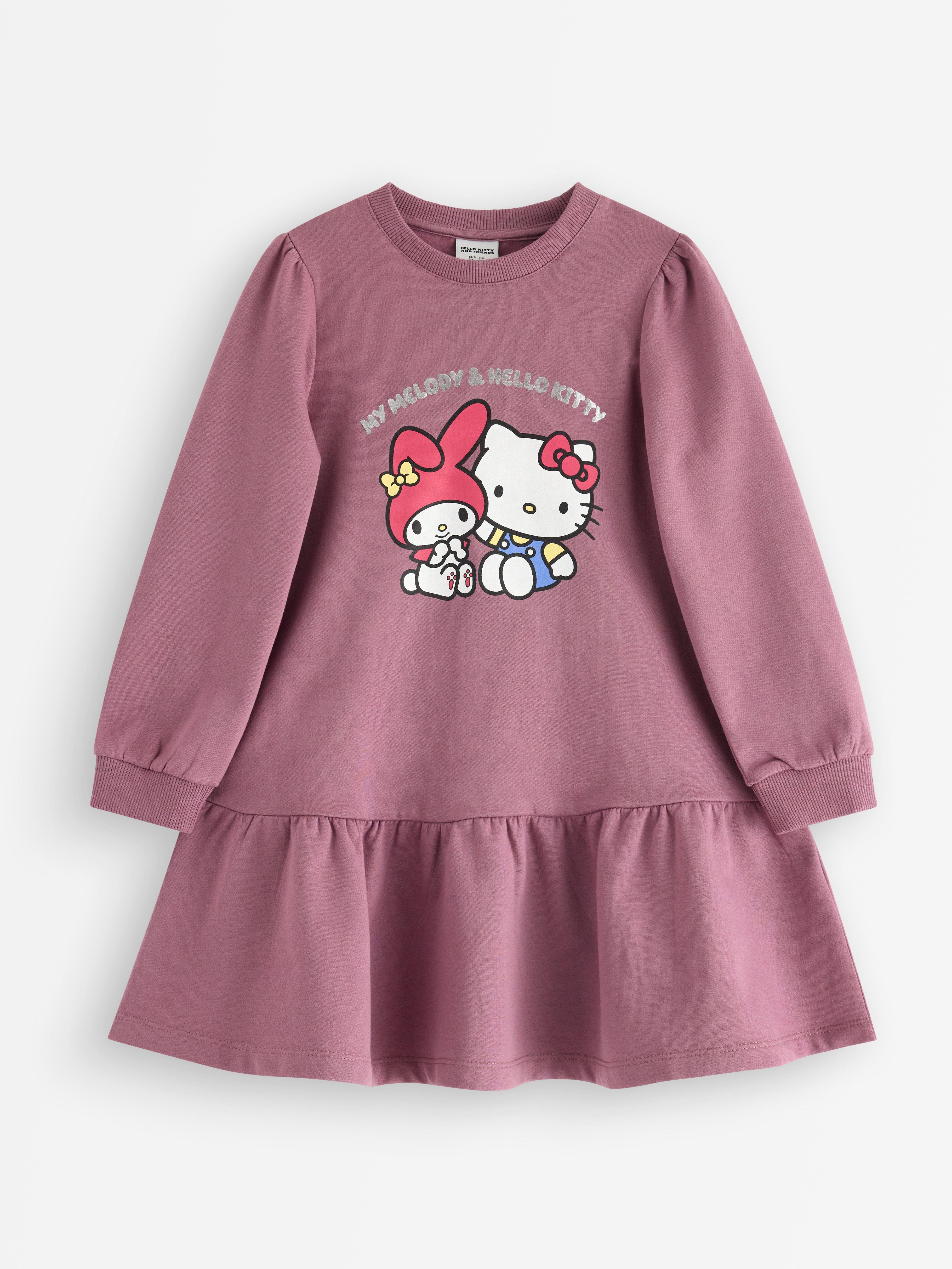 Hello Kitty-kjole med børstet innside, støvet lilla