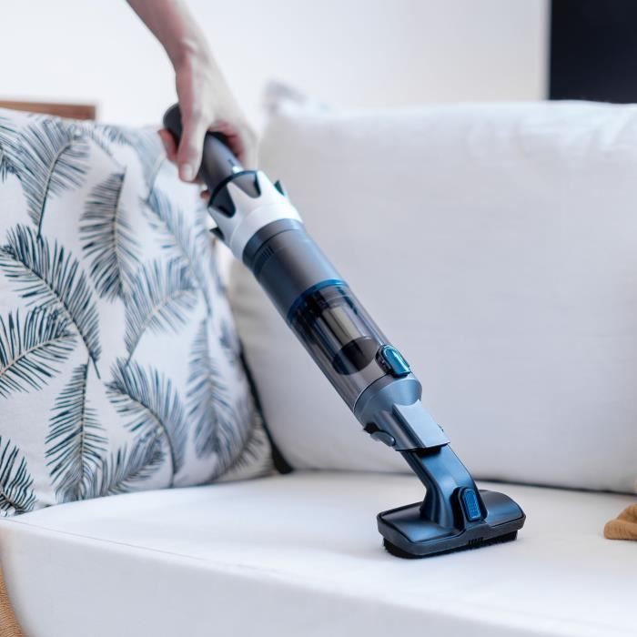 Aspirateur à main convertible - EZICLEAN - BLASTER F130 - 14000 Pa - 120 W - 22 min - 0,1 L - Gris / Bleu