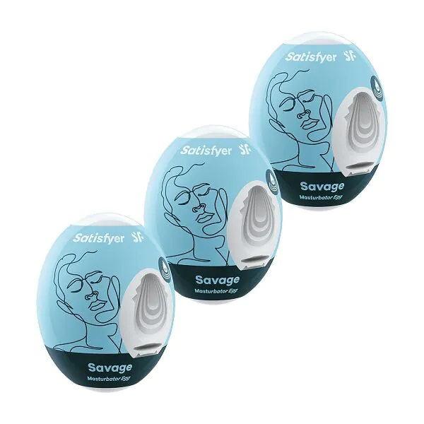 Satisfyer Masturbator Egg 3-częściowy Set Savage