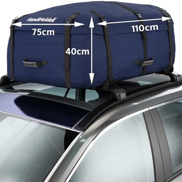 HANDIWORLD HandiHoldall - Caixa de teto flexível com capacidade para 330 litros - Dobrável - Resistente às intempéries - Azul