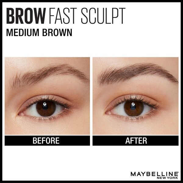 Maybelline New York Brow Fast Sculp maskara za obrve, nijansa 04 Medium Brown Wenkbrauw, 8,9 g