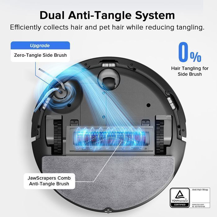 Roborock Q7 L5 Robot Vacuum Cleaner, 8000 Pa, Dual Anti-Tangle, Smart No-Go Zone, Multi-Level Mapping