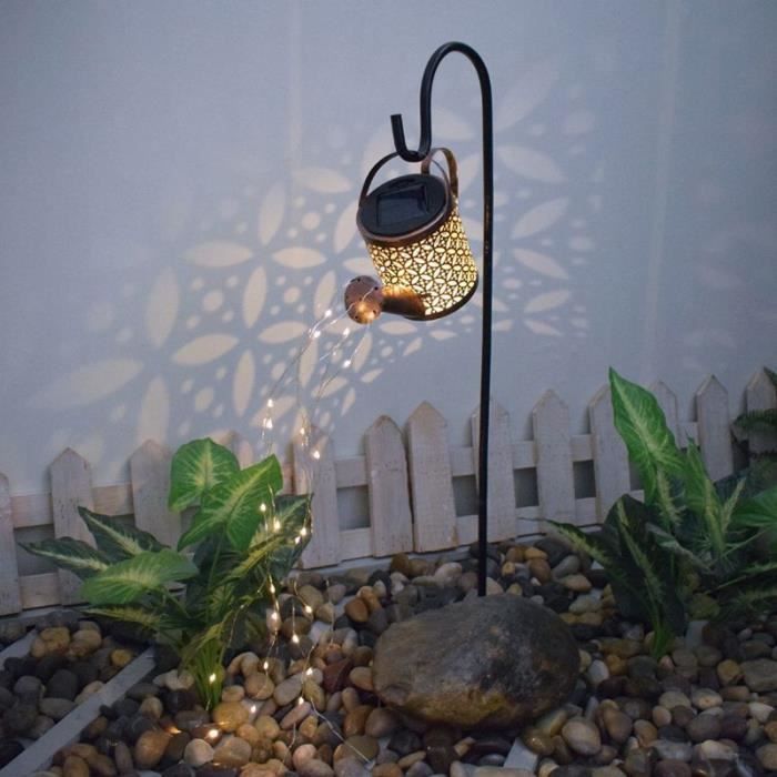 Outdoor floor lamp, waterproof solar LED lantern, landscape lighting, decorative outdoor light fixture, ideal - copper [C317]