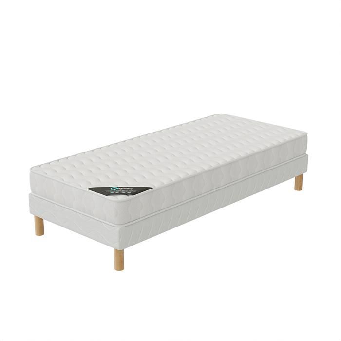 Conjunto COMFORT: Base de cama + colchón 90x200 cm | Altura 15 cm | Espuma de poliuretano | 4 patas | Equilibrado