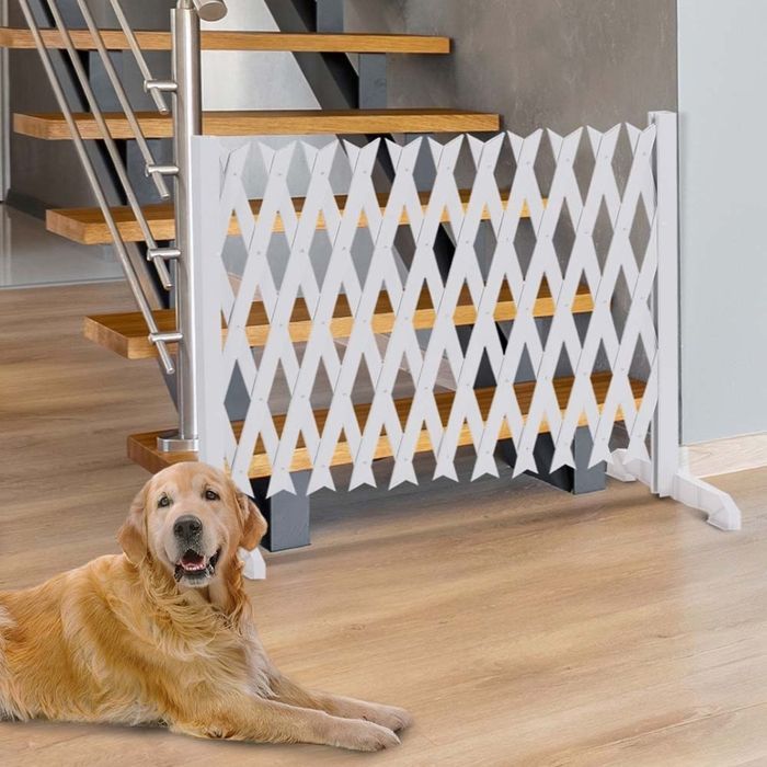 Facilitys Barrière de Sécurité Extensible, 35 à 250 x 87 cm, Barriere de protection extensible, Plastique, Rétractable, Animaux