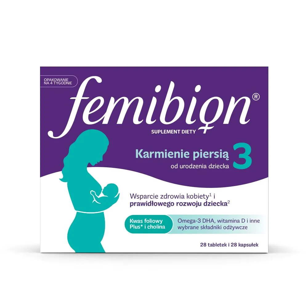 Femibion 3 Karmienie Piersią, Tabletki powlekane + Kapsułki miękkie