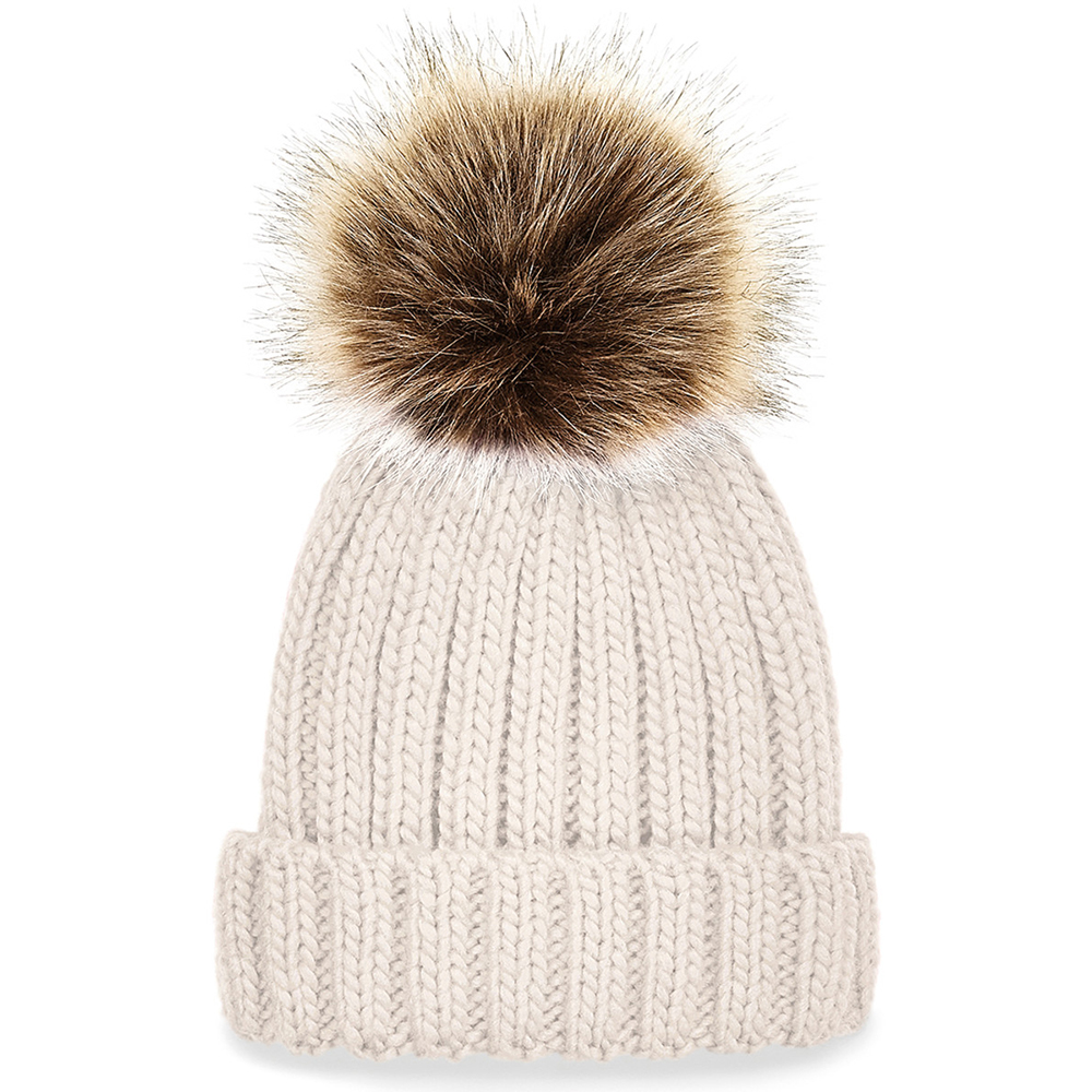  Beechfield tjock barnmössa med pompom