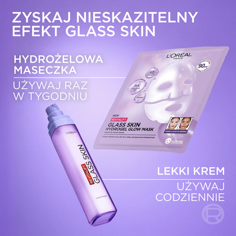 Creme à base de água nutritivo intensivo Revitalift Glass Skin da L'Oréal Paris