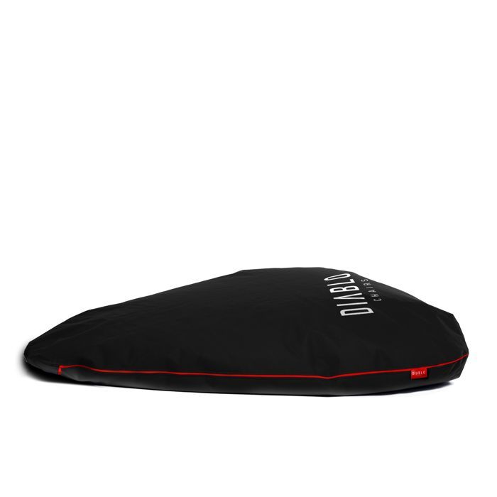 Diablo Pouf Poire Gaming XXL Beanbag Pouf avec Remplissage pour Adultes avec des Perles EPS Polyester 110 cm x 100 cm (Noir)