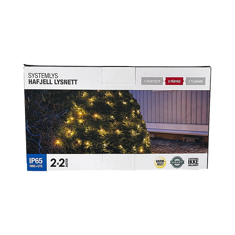 Home System lichtraster 100 LED's, 2x2 m, opbouw, Hafjell
