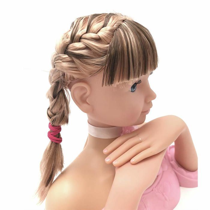Buste de poupée - CPA Toy Group - 772T00402 - Coiffure - Accessoires inclus - Rose