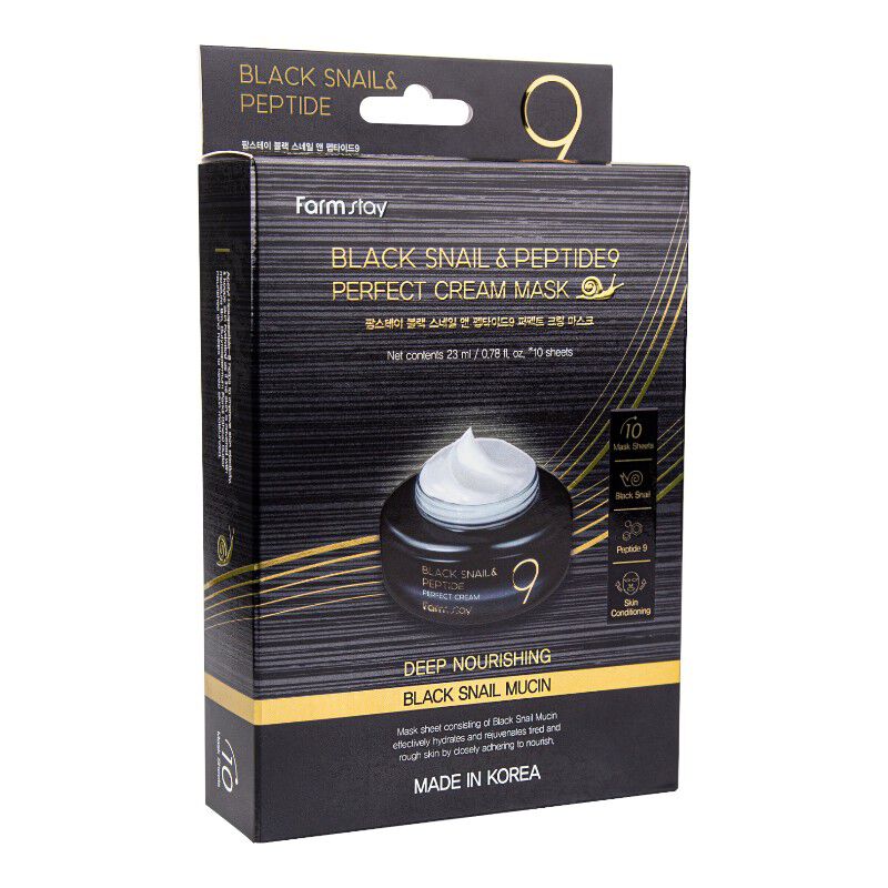 Farmstay Black Snail & Peptide9 Perfekt Crememaske