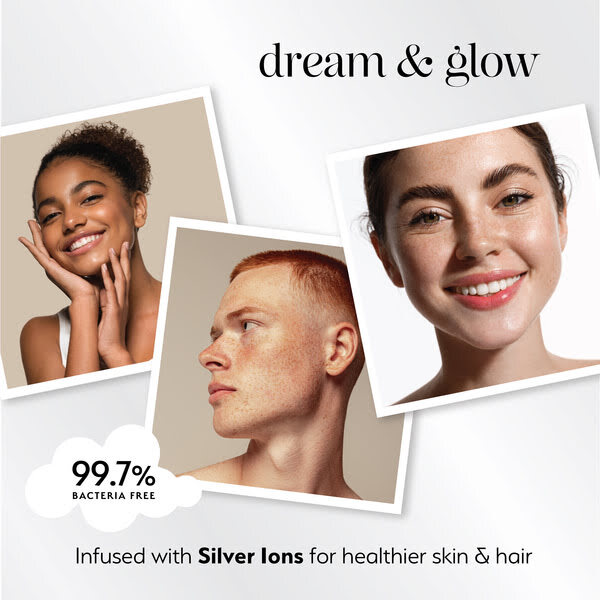 Doppelpackung Kissenbezüge aus rosa Satin von Silver Cloud