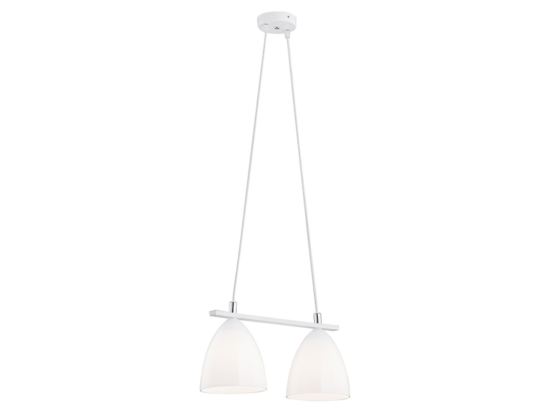 Lampa wisząca Polaris 2-punktowa szklana biała