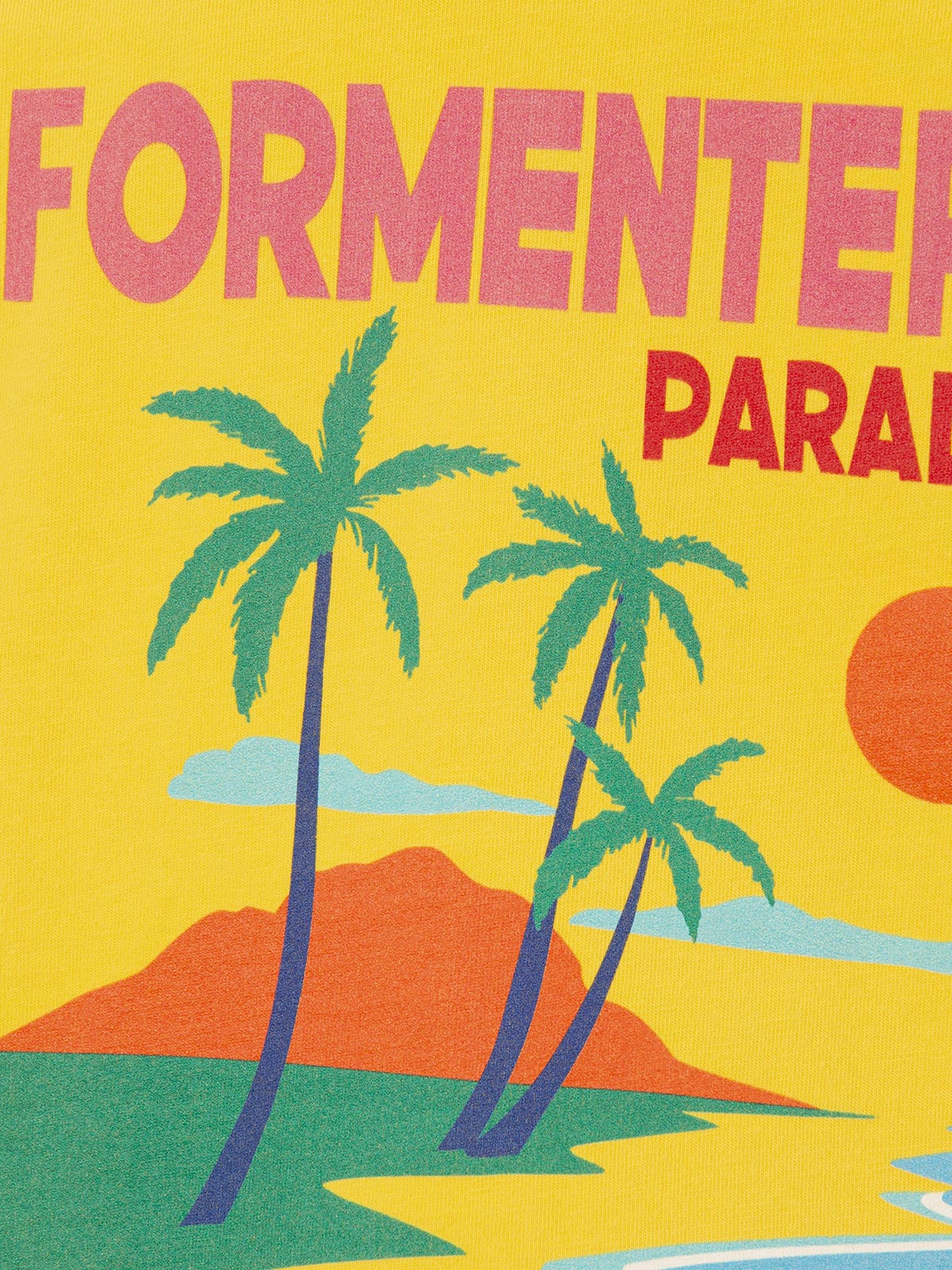 Kinder T-shirt van katoen met een ansichtkaartprint van Formentera